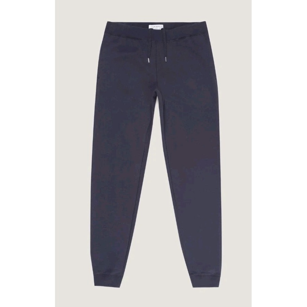 Sunspel Loopback Sweatpants Size Medium Blue Cotton Luxury Pockets
